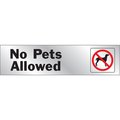 Hy-Ko No Pets Allowed Sign 2" x 8", 10PK B00049